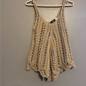 Equipe Beige Knit Sleeveless Top